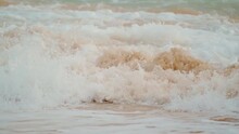 Slow Motion Shot Of Rolling Waves On Makena Beach, Maui, Hawaii