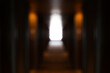 Empty dark corridor hotel corridor, Hotel hallway
