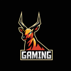 Sticker - deer gaming logo vector design