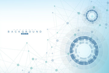 Wall Mural - big data visualization background. modern futuristic virtual abstract background. science network pa