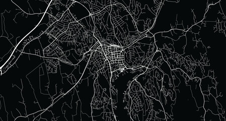 Urban vector city map of Sandefjord, Norway, Europe