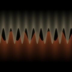 Wall Mural - Illustration of multiple waves oscillating or overlapping by many small Digital vertical lines abstr