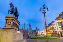 George Square Christmas Lights, Glasgow, Scotland, United Kingdom