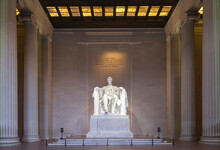 Interior Of The Lincoln Memorial, National Mall, Washington DC, United States Of America