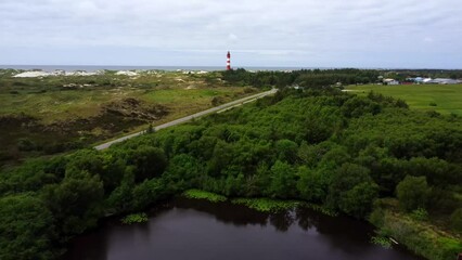Wall Mural - Drone Shot of a Lighthouse