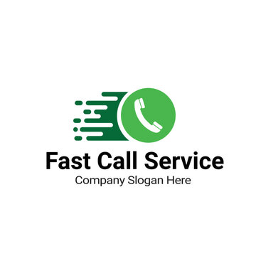 Wall Mural - Modern Fast Call Service Logo Design