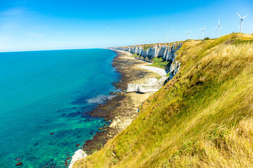 Strandspaziergang an der schönen Alabasterküste bei Fécamp - Normandie - Frankreich