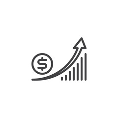 Stock exchange line icon