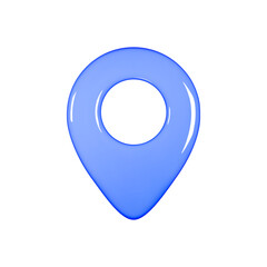 Canvas Print - 3d render map pin minimal glossy icon isolated on white background vector illustration.