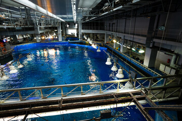 Top of the water tank in aquarium