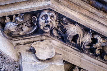 Wall Mural - historic sculpture (gargoyle) at the city hall in munich