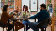 © DC Studio - Successful business people doing agreement sign with hands, celebrating teamwork acheivement and collaboration. Cheerful colleagues feeling happy about partnership, highfive in office.