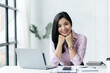 © PaeGAG - Excited happy business woman looking at computer laptop screen, Cheerful young Asian woman using computer laptop and receiving good news from the message on laptop chat application.