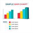 © SEGO Team - Simple bar chart with index vector for business presentation