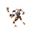 © W.S. Coda - Cartoon character roboter isolated on white background. Character for collages, Clipart, photobashing. 3d rendering illustration.