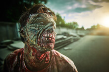 Closeup Of Zombie Man