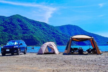 Wall Mural - camping in the mountains