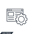 Web Development icon logo vector illustration. web optimization symbol template for graphic and web design collection
