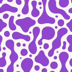 groovy lava lamp seamless pattern. psychedelic fluid drops vector background in 1970s hippie retro s