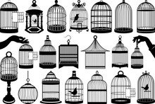 Bird Cage SVG, Cage Silhouette, Bird Home Svg, Bird House Svg, Canary Svg, Dove Cage Svg, Dove Svg, Cage Bundle