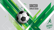 Soccer Template Design , Football Banner, Sport Layout Design, Vector Illustration