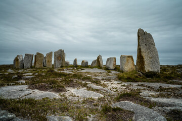 Sticker - the megalith site of Tobar Dherbhile on the Mullet Peninsula of County Mayo in Ireland