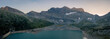 Panorama of the Alpine Lake Salanfe. Switzerland. The beautiful glacier alpine lake is located in the Swiss alpine canton of Valais.
