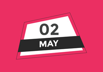 may 2 Calendar icon Design. Calendar Date 2th may. Calendar template 
