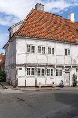 Wall Mural - crumbling white traditional wattle house, Helsingor, Denmark