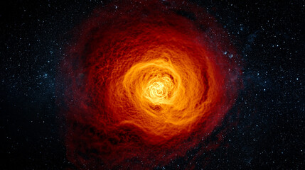 Wall Mural - gigantic wave in perseus galaxy cluster space scene in the galaxy. panorama. universe filled with st