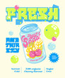 © CHAKRart - cherry soda drink poster illustration