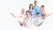 © Pixel-Shot - Collage with different doctors on white background