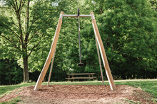 Zipline Swing In Summer Park