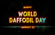 © Rehmat - Happy World Daffodil Day, holidays month of august , Empty space for text, vector design