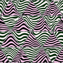 Wavy Seamless Pattern With Pink Triangle
