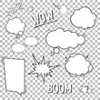 © Picture Store - Vector set. Retro empty comic bubbles. Isolated dialog clouds and thought bubbles design elements