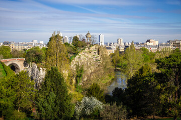 Wall Mural - Buttes Chaumont park in Paris