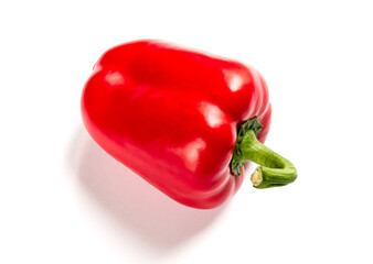 Wall Mural - Red bell pepper isolated on white background