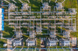 © Parilov - Industrial application of drone. Photo Industry inspections electric power station electricity high voltage transmission tower top view