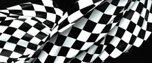 Checkered Flag, Race Flag Background 3d.