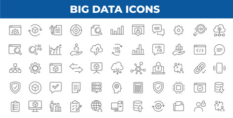 Wall Mural - big data icons