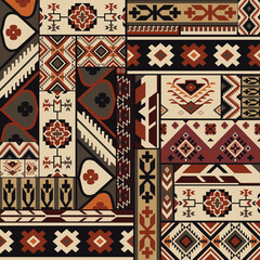 Hawaiian style tapa style cloth Dharma cloth pattern vector vintage. Tribe. Ethnicity Seamless geometric shapes. Colorful. Wallpaper, backgrounds,