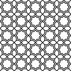 Sticker - Vector seamless with geometric Arabic pattern