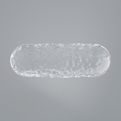 Poster - real transparent water circle shape. Pure Cosmetics Product. Moisturizer Skin Care. 