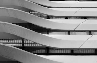 Aufkleber - Exterior of modern architecture. Building abstract background