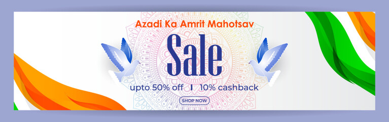 Vector illustration for Indian Independence Day Sale banner