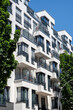 Modern white apartment house seen in Berlin, Germany