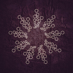 Wall Mural - radial halftone dots in circle form. fireworks explosion background. circular design element. abstra