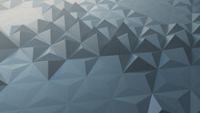 Cool Abstract Surface With Tetrahedrons. Modern, Atmospheric 3d Wallpaper.