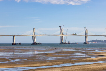 Canvas Print - Kinmen Bridge under construction in Taiwan